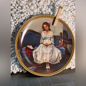 Norman Rockwell Decorative Plate Waiting At The Dance